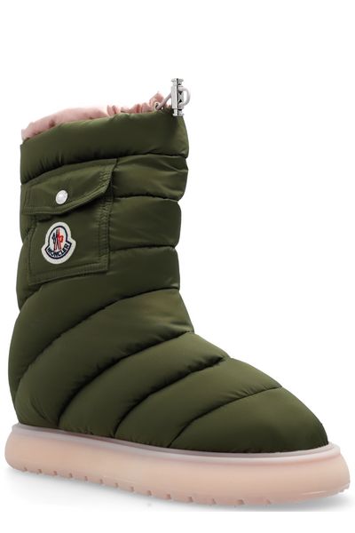 Moncler Logo Patch Puffer Boots