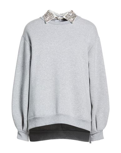 Woman Sweatshirt Light grey Size S Cotton, Polyester