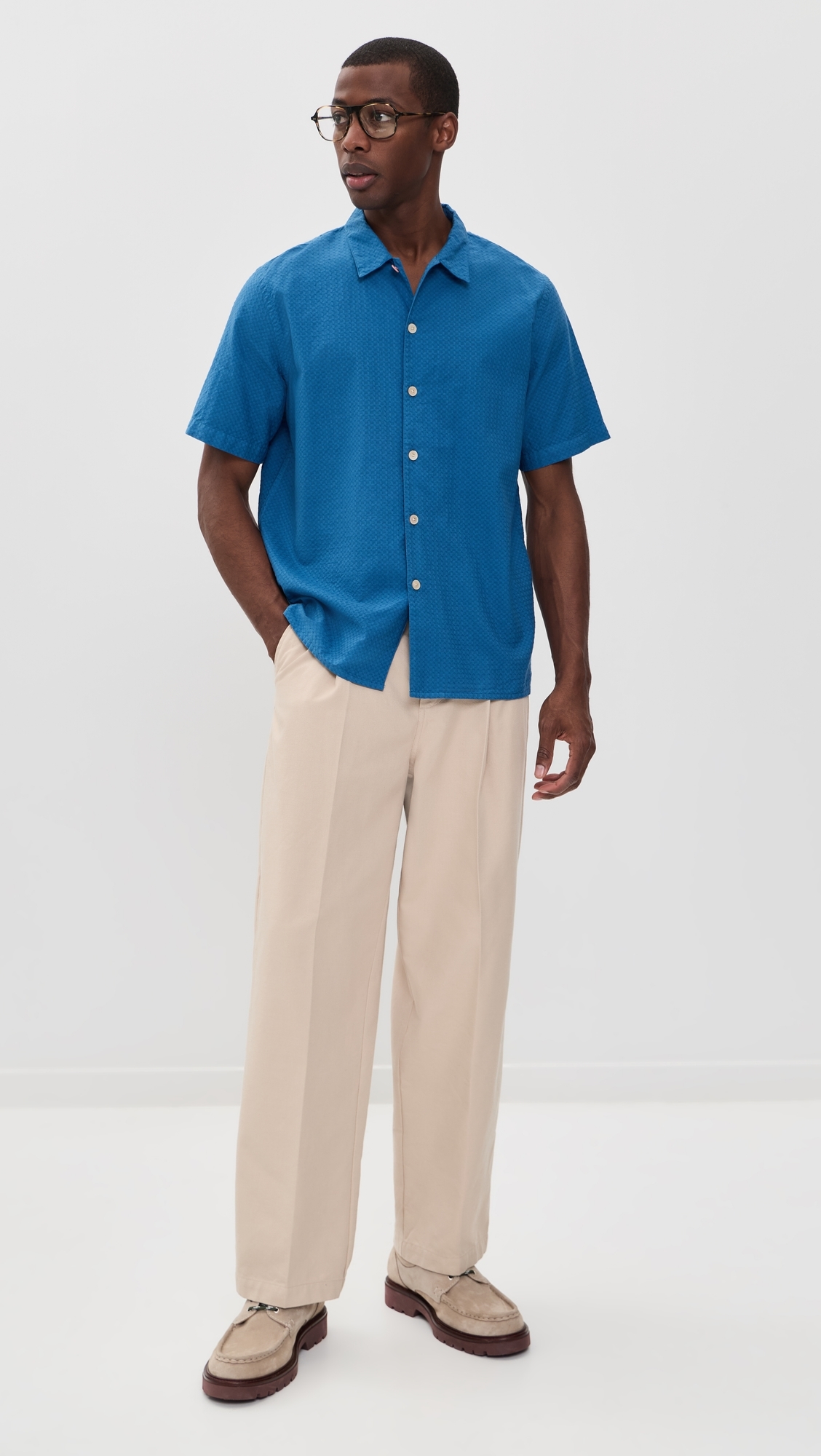 Mens Casual Fit Shirt Cobalt Blue