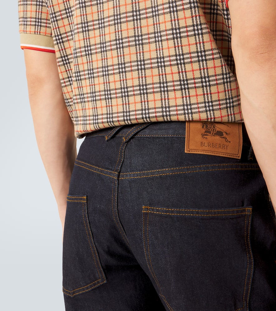 Mid-rise straight-leg jeans