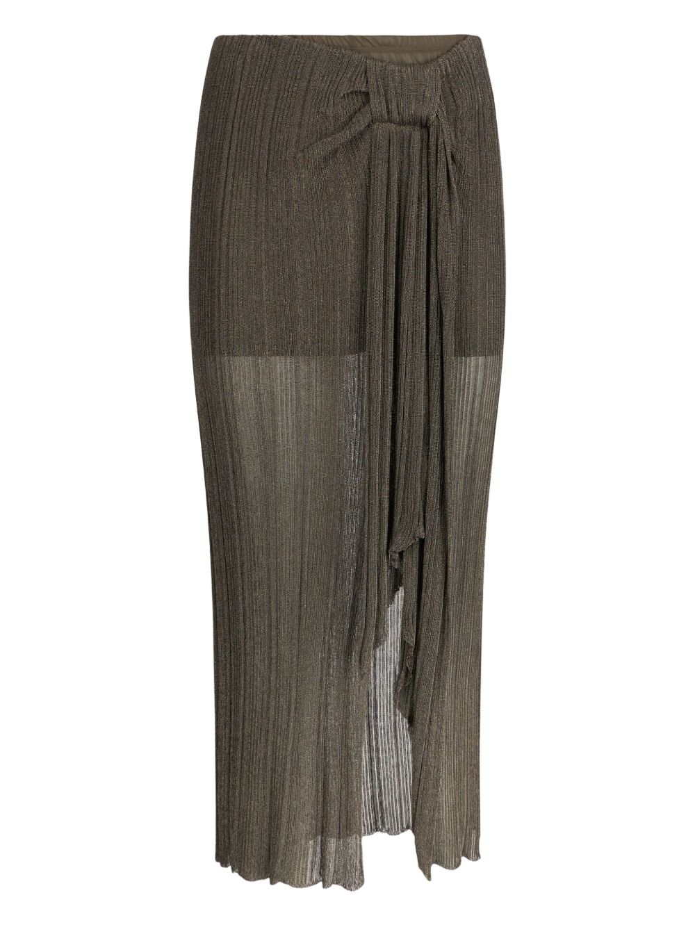 Knitted midi skirt - Green