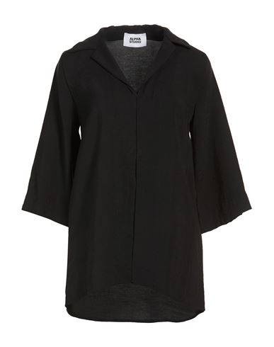 Woman Shirt Black Size 2 Modal, Polyester