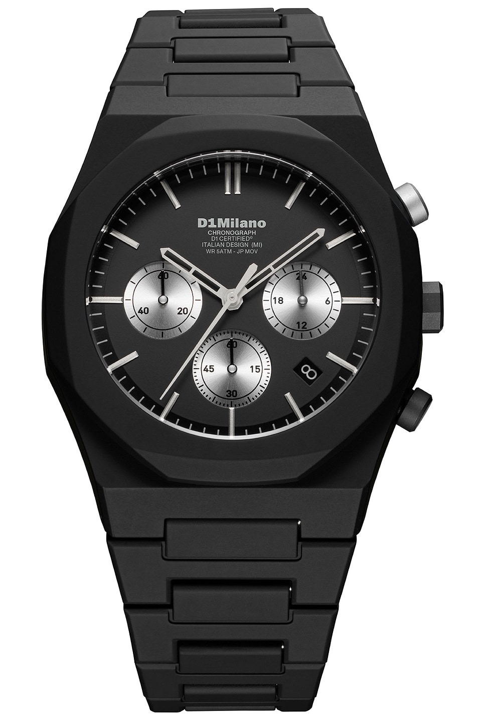D1 Milano Polychrono 40. Watch in Black - Black. a