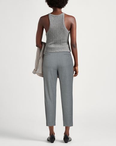 Woman Pants Grey Size 16 Polyester, Viscose, Wool, Elastane