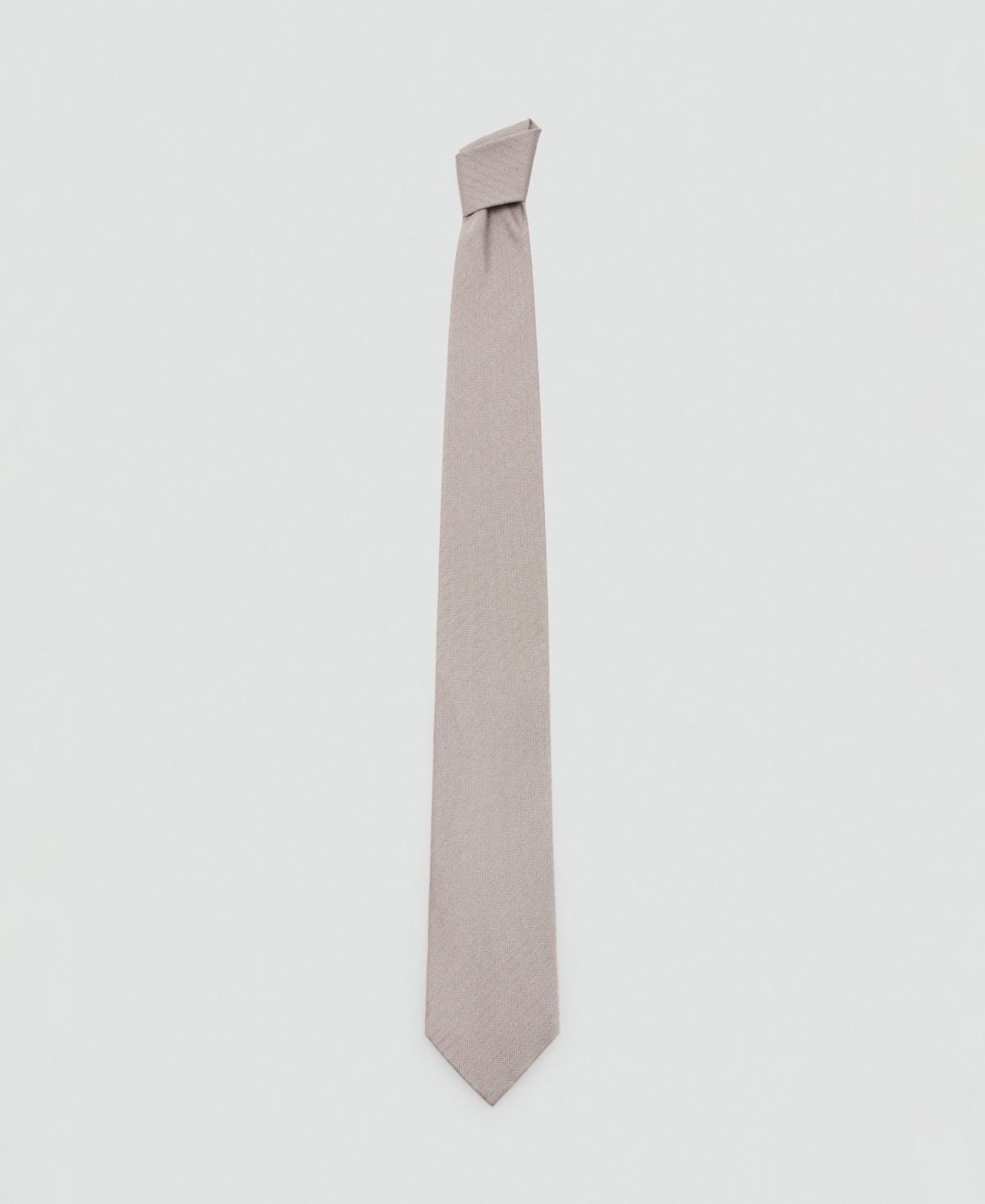 Men's Microstructure Silk Blend Neck Tie - Beige