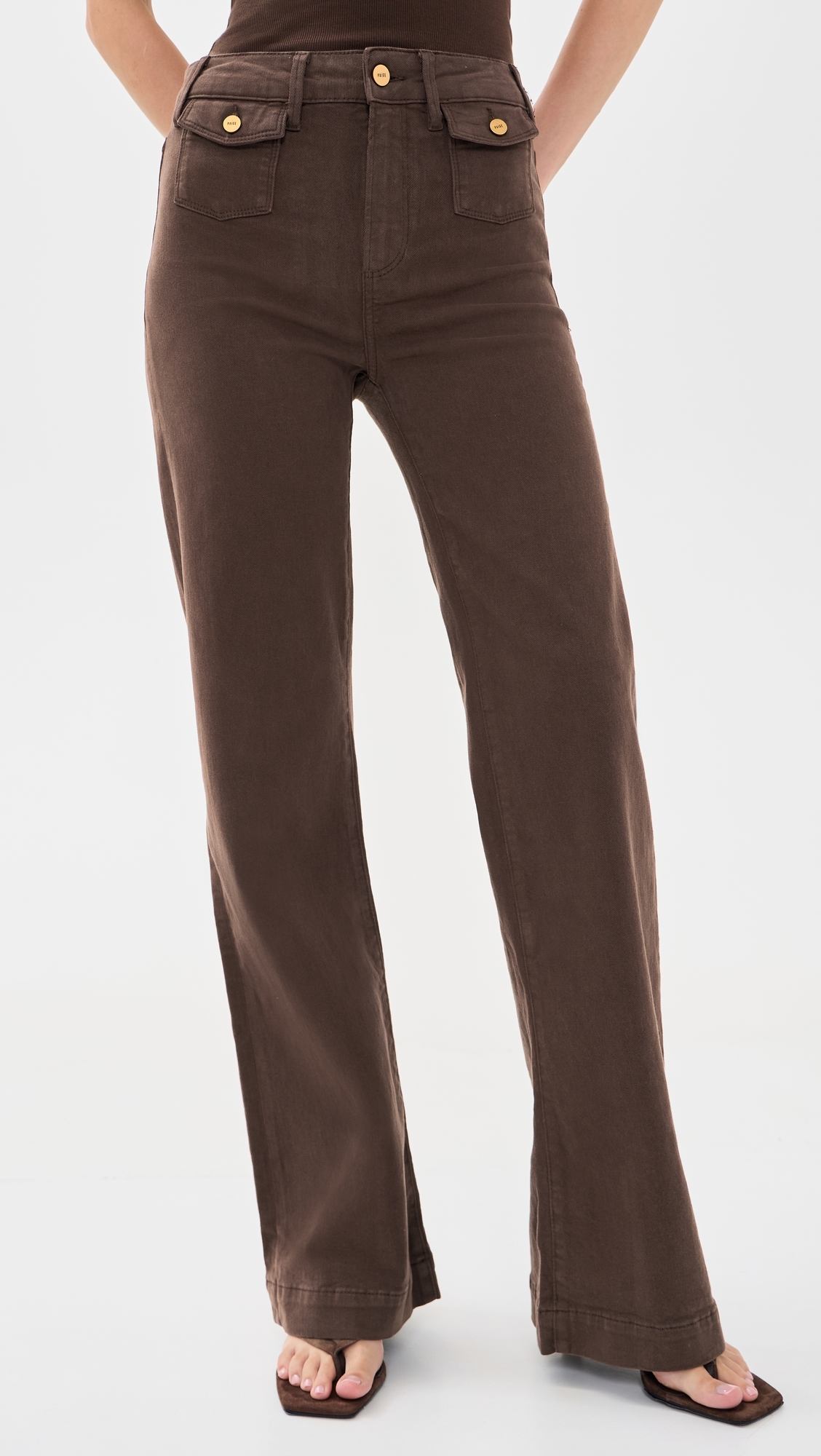 Leenah Mini Patch Pockets Jeans Rich Chocolate
