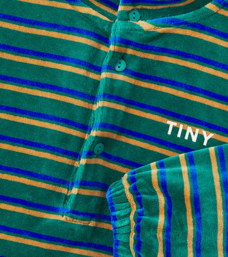Striped cotton terry sweatshirt