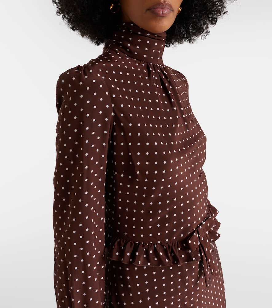 Polka-dot midi dress