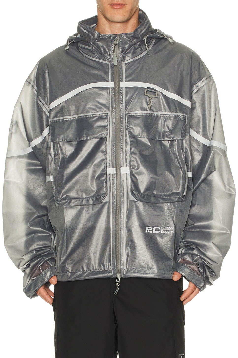 RC Outdoor Supply Owens Shell Jacket in Translucent Blue - Grey. L also in M, XL/1X
