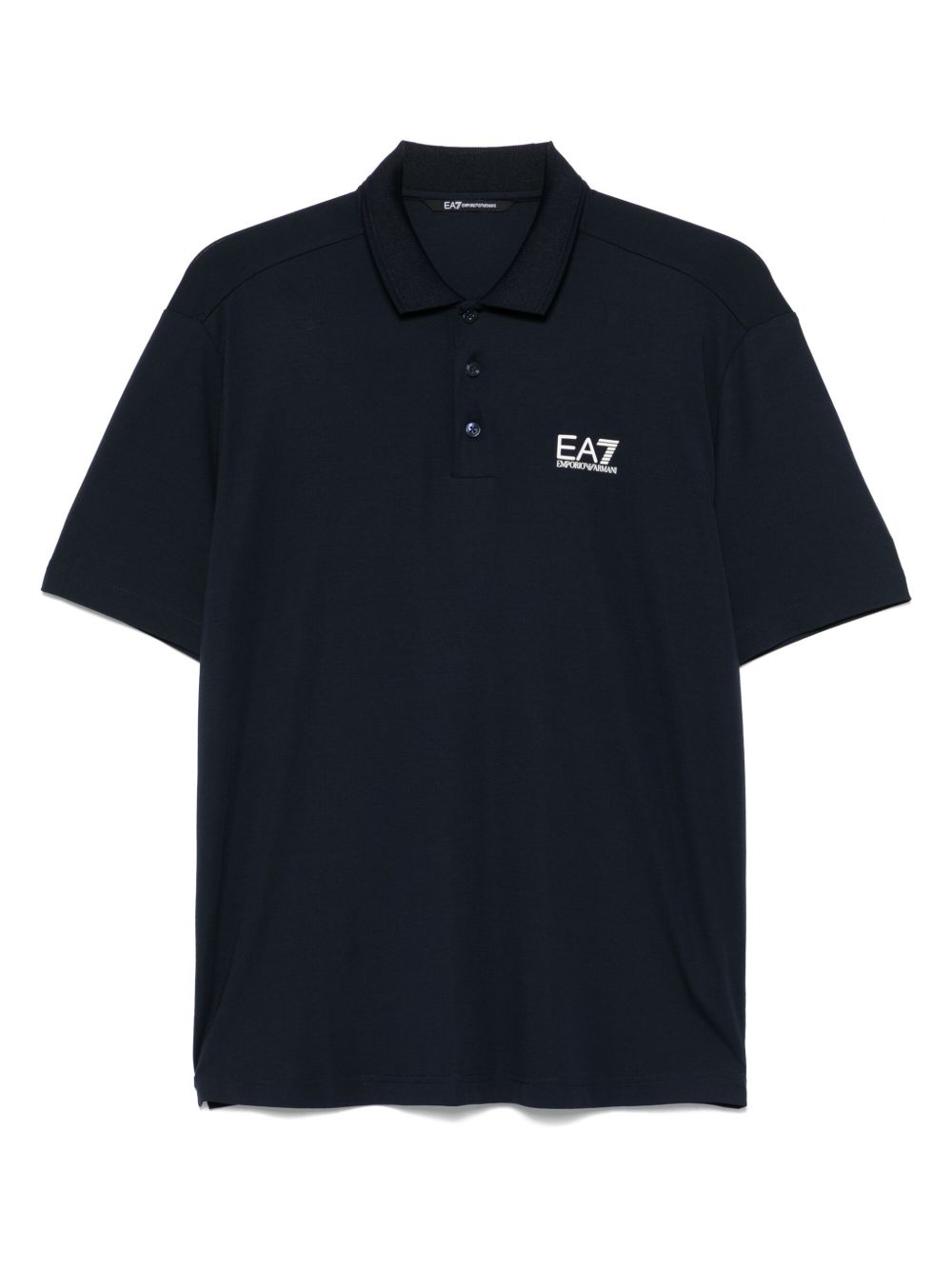 Ea7 Emporio Armani logo-print polo shirt - Blue