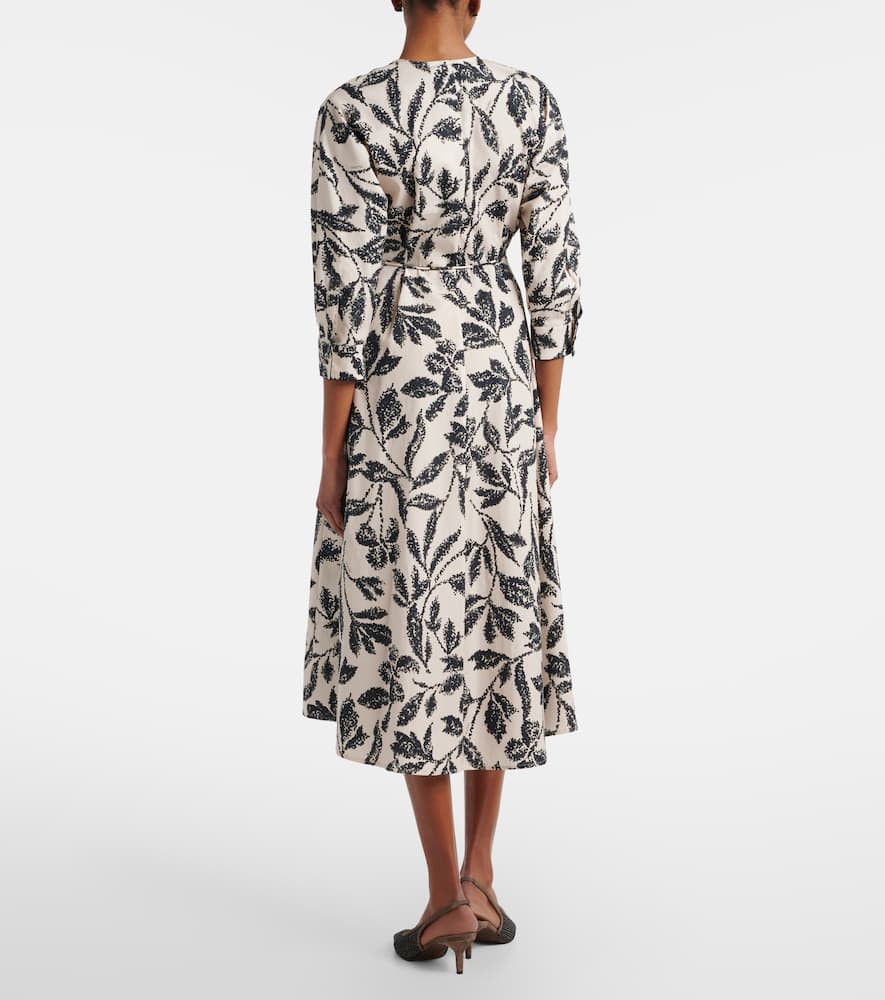 Camino printed cotton wrap dress