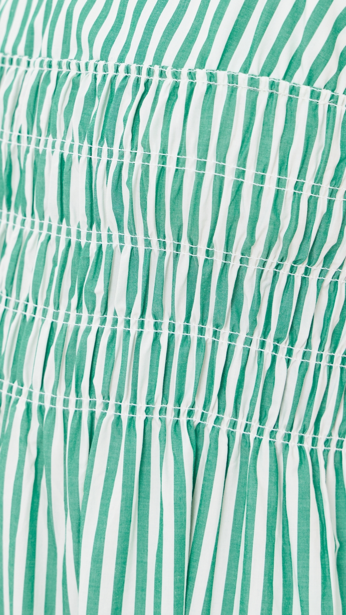 Primrose Dress Emerald Stripe