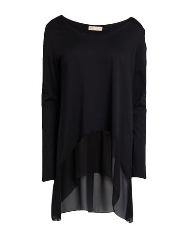 Woman Top Black Size XS Cotton, Modal