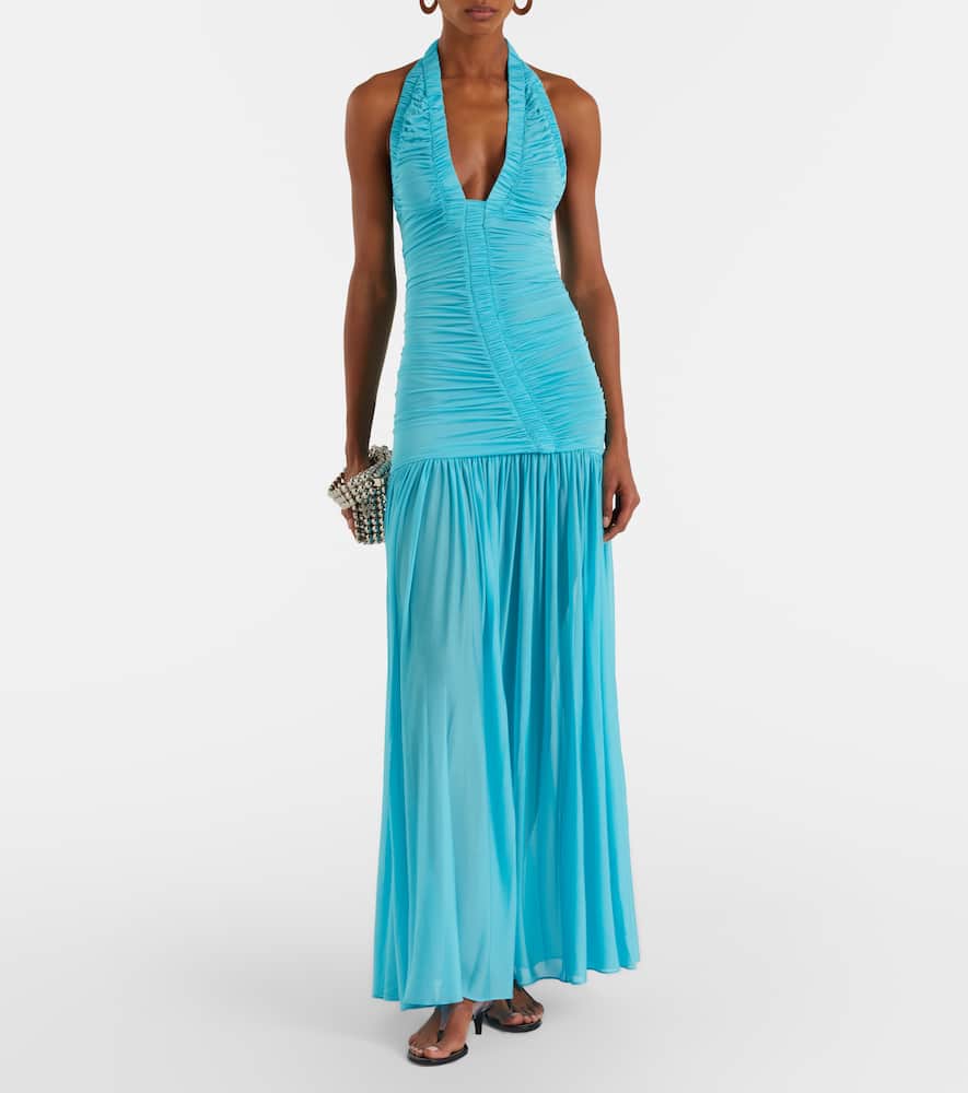 Orion ruched jersey maxi dress