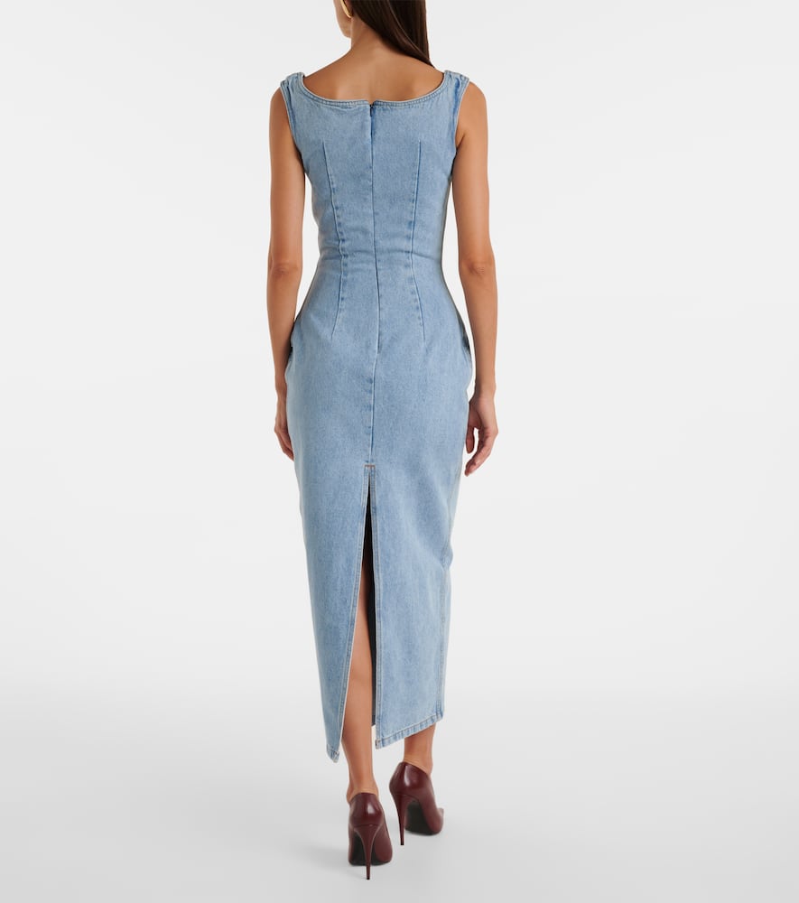 Denim midi dress