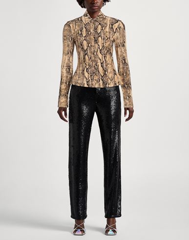 Just Cavalli Woman Shirt Camel Size 4 Viscose, Elastane
