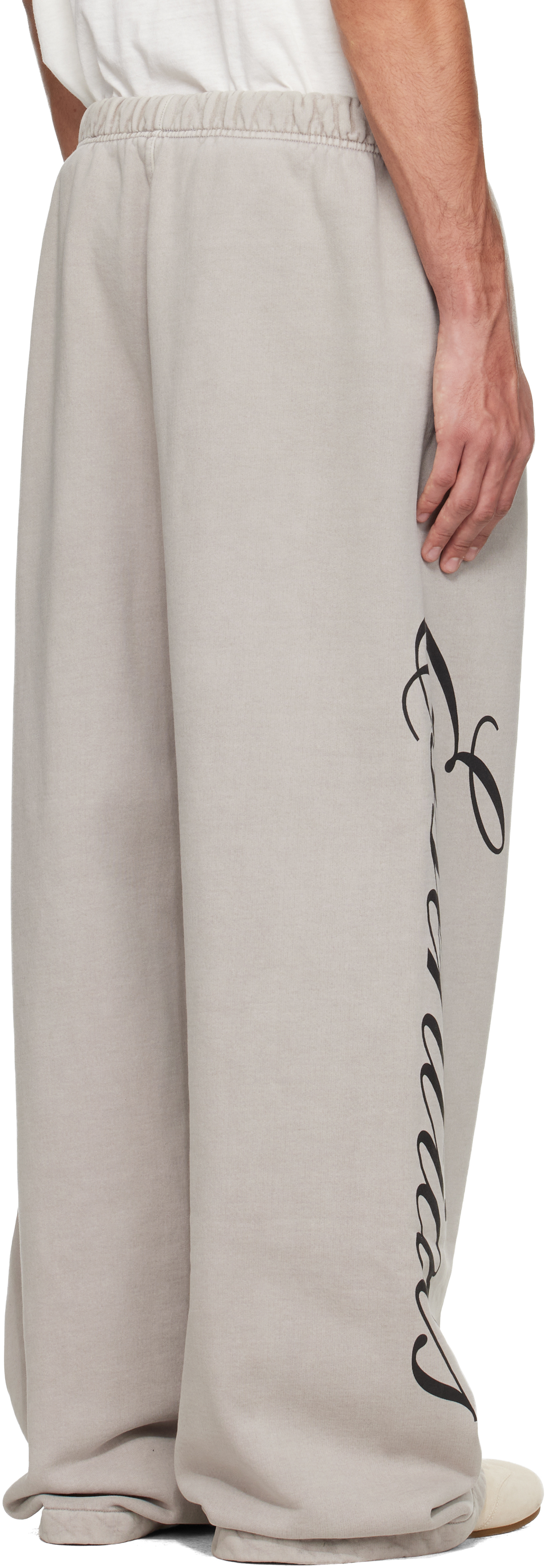 Gray Holiday Heavy Fleece Lounge Sweatpants