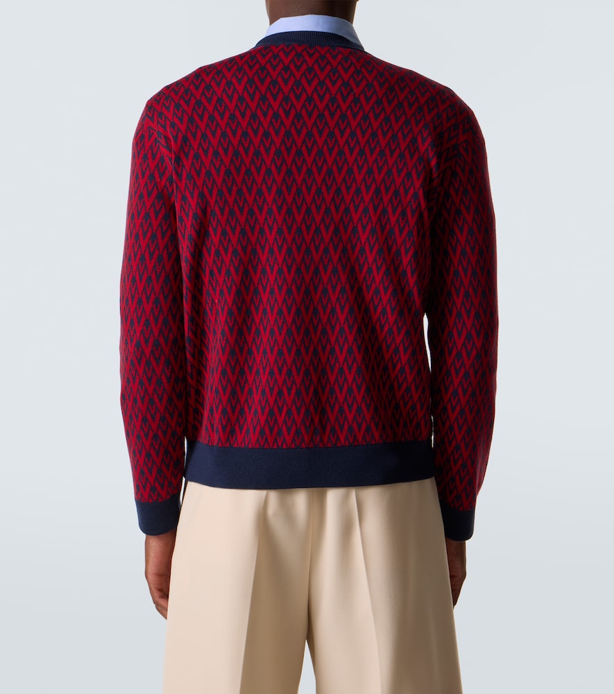 Toute La V virgin wool jacquard sweater