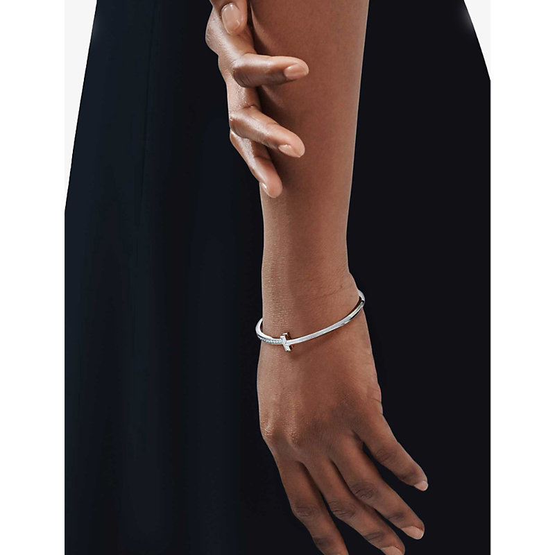 T1 Narrow 18ct White-gold and 0.92ct Diamond Small Bracelet