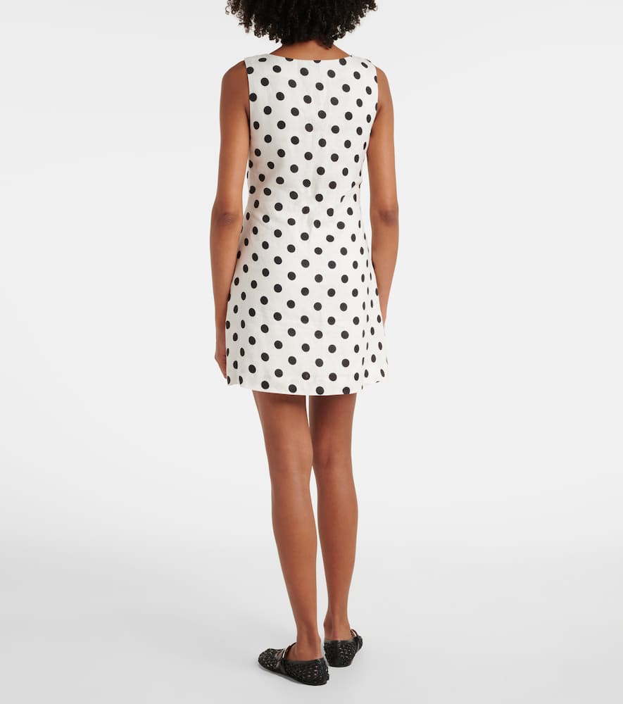 Alice polka-dot linen minidress