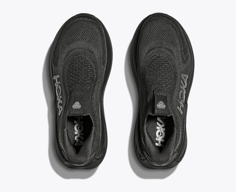 HOKA Women's Skyward Laceless Shoes in Black/Black