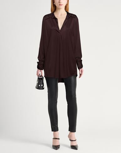 Woman Shirt Dark brown Size S Viscose
