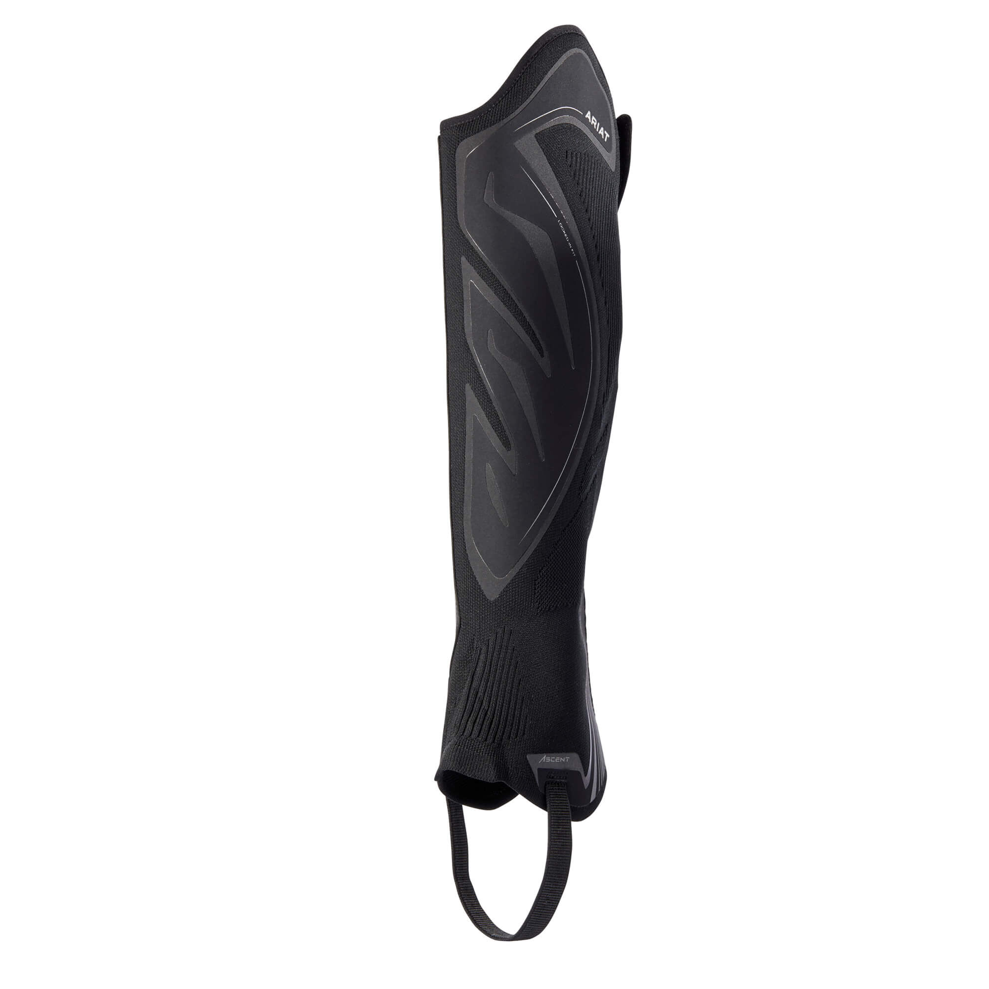 Ascent Half Chap in Black Knit, Regular Height, Large Calf