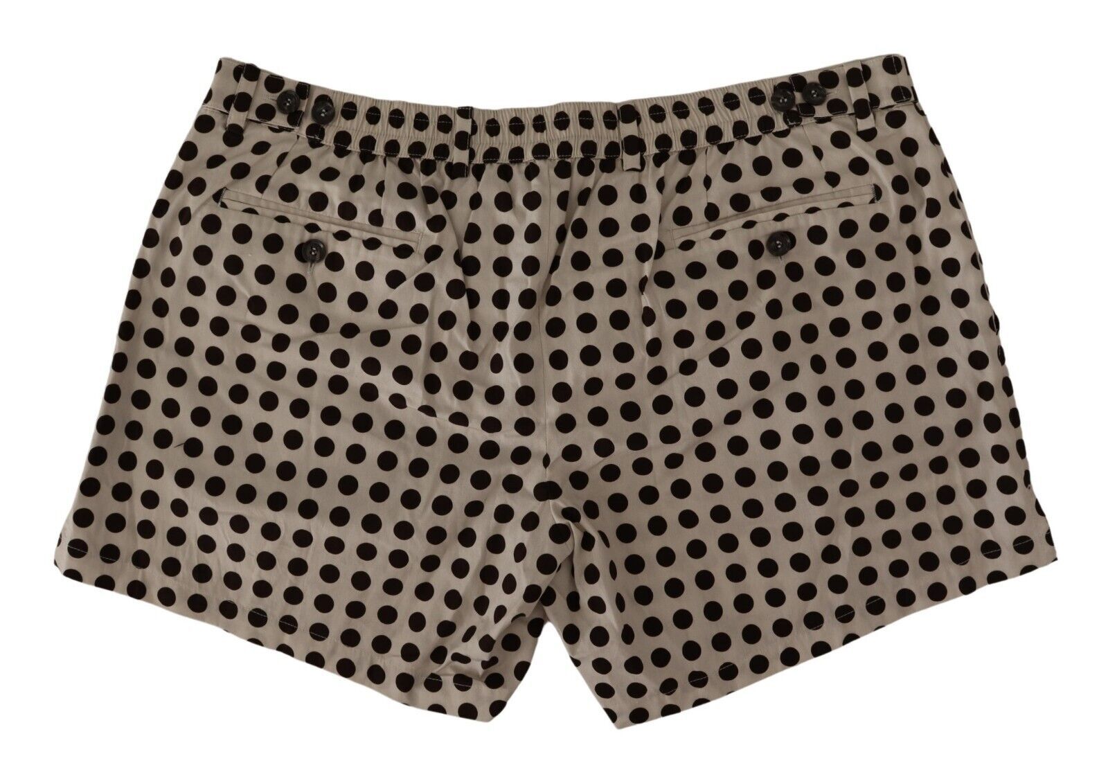 Polka-Dot Cotton Shorts — White