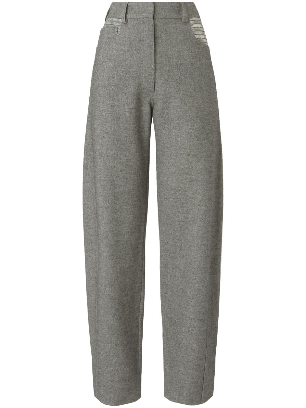 Crystal-embellished tapered trousers - Grey