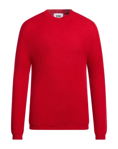 Man Sweater Red Size 36 Merino Wool