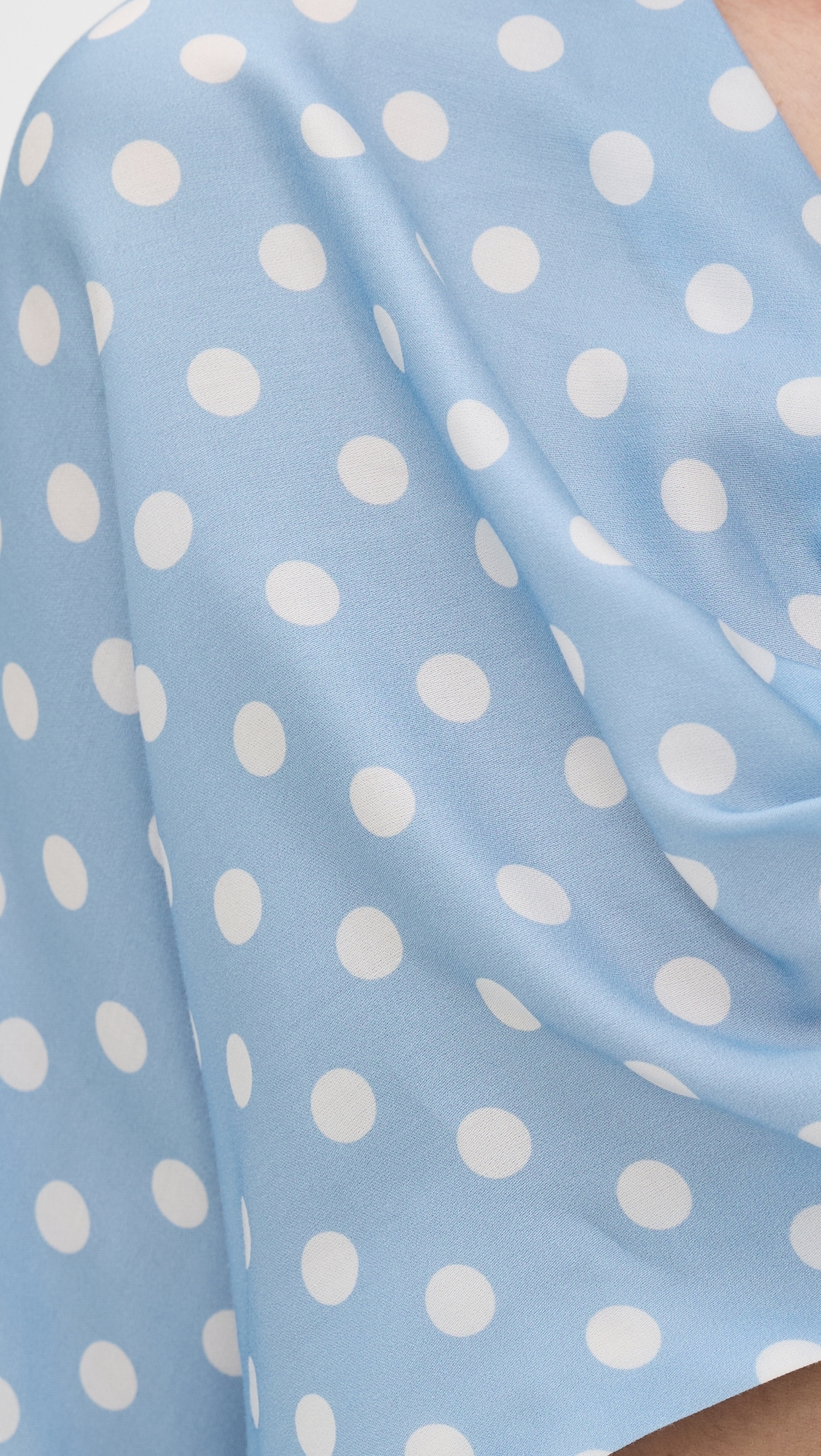 Tillie Long Sleeve Top Blue Polka Dot