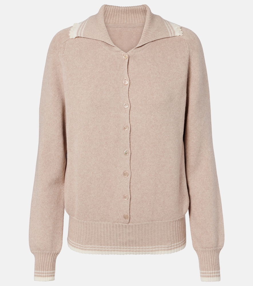 Cotton and cashmere cardigan