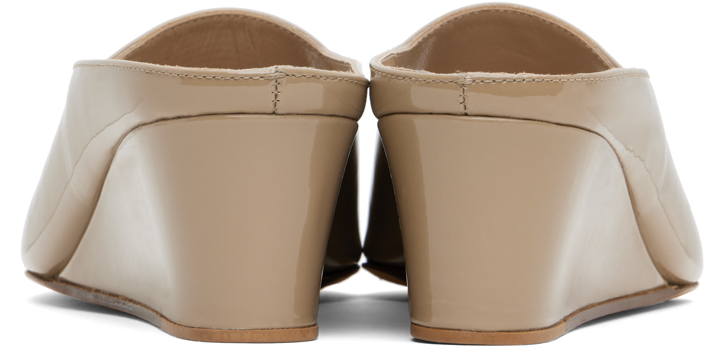 Maryam Nassir Zadeh Taupe Yves Wedge Heeled Sandals