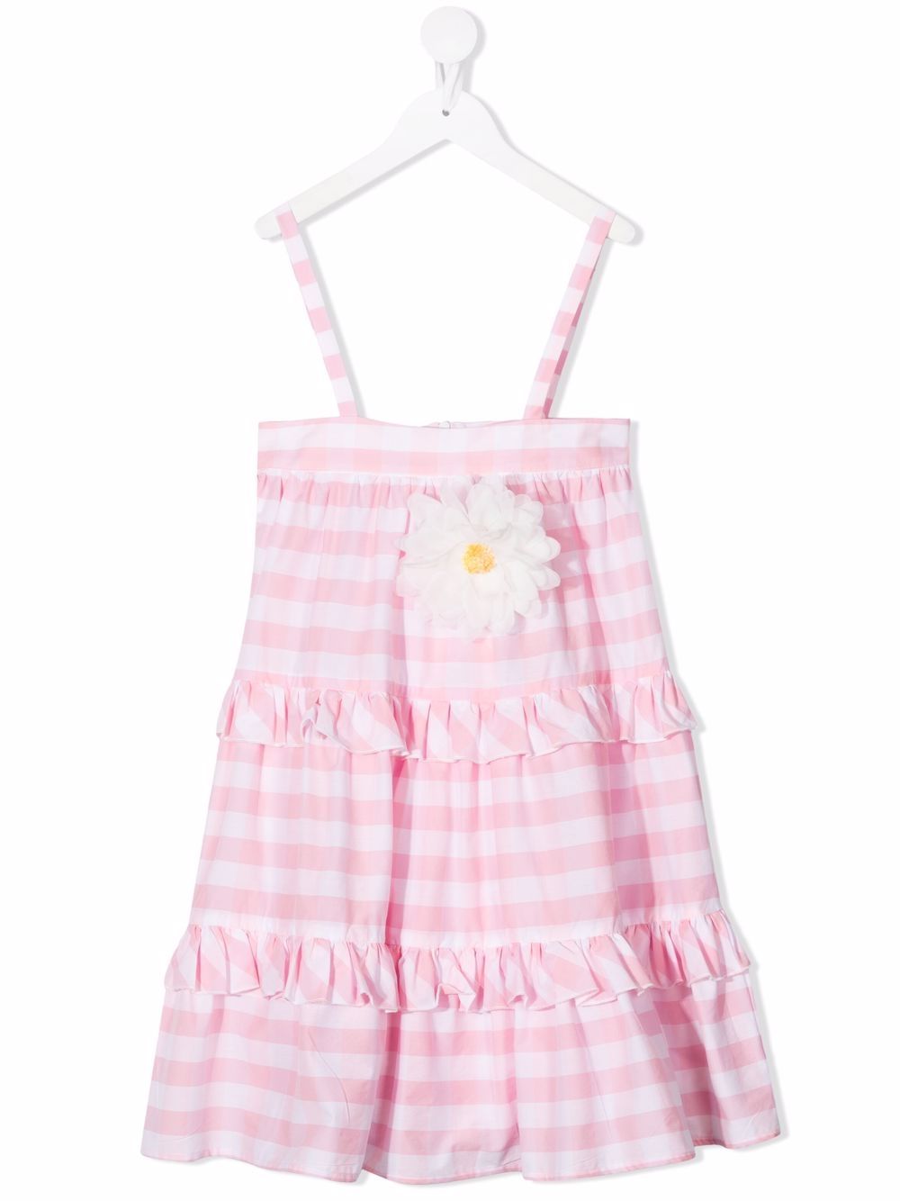 Gingham-check print dress - Pink
