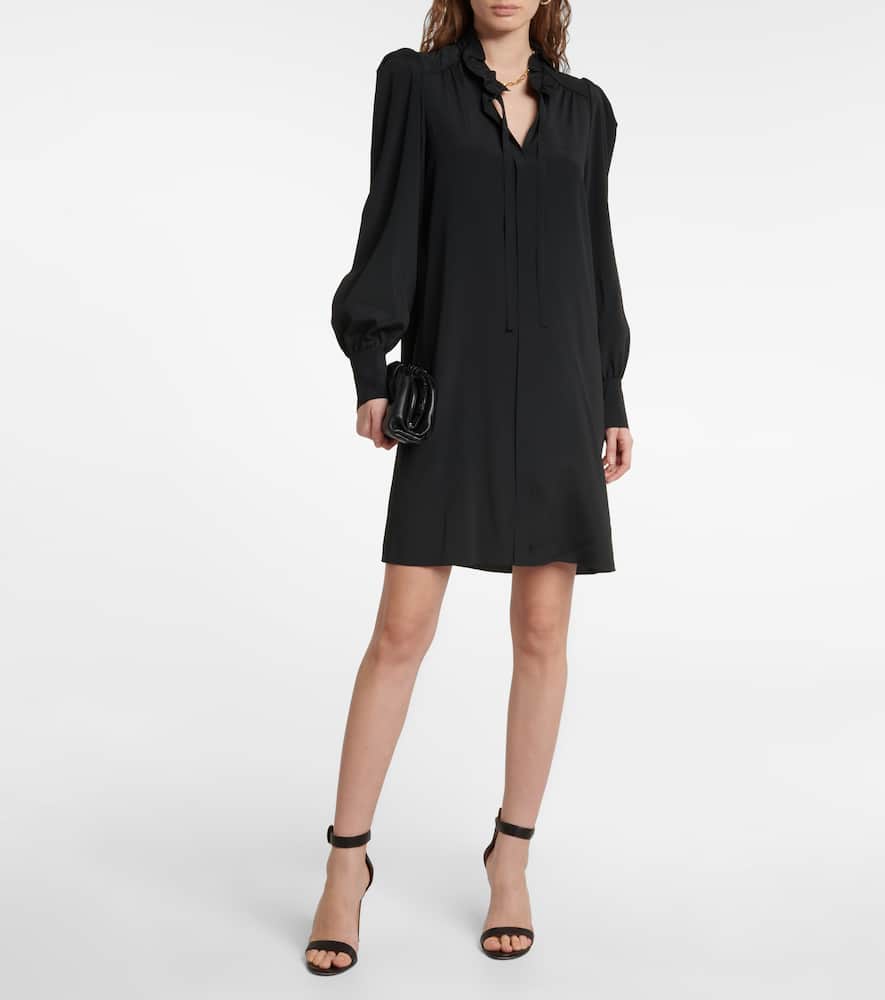 Tie-neck minidress
