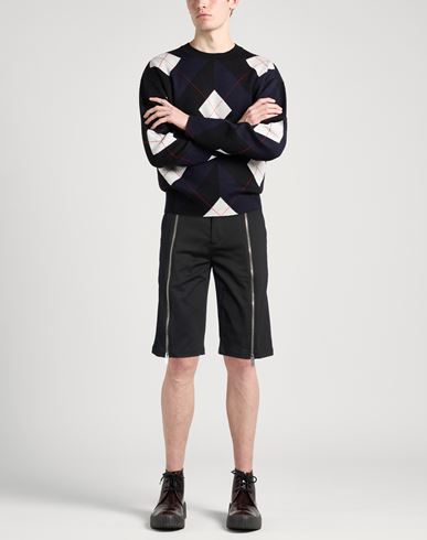 Man Shorts & Bermuda Shorts Black Size 30 Cotton, Elastane