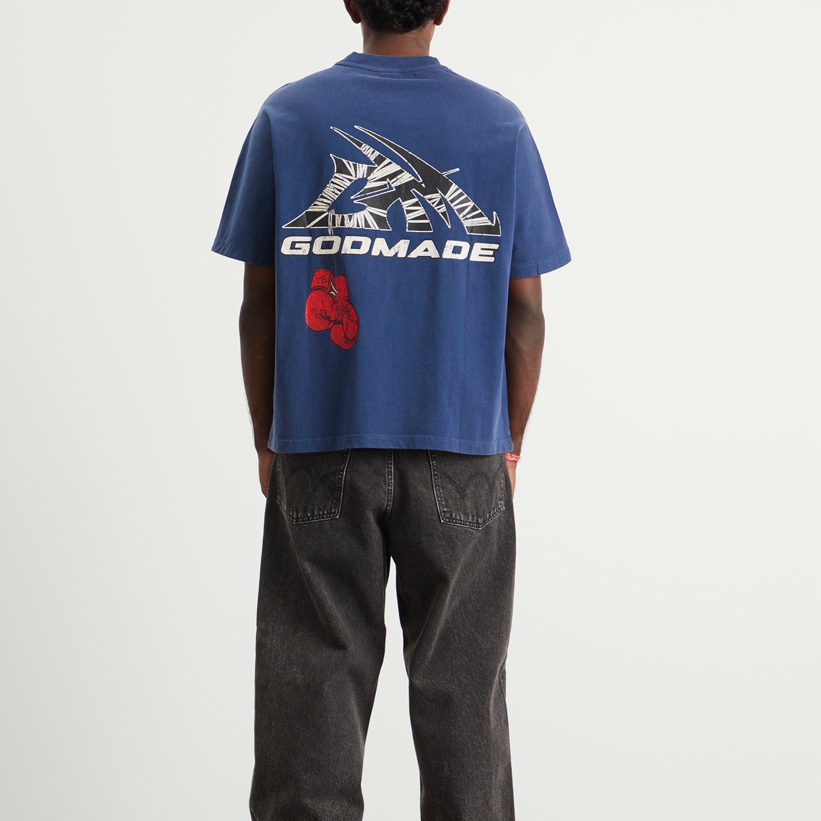 Men's GM Logo Wrapped T-Shirt Washed Blue