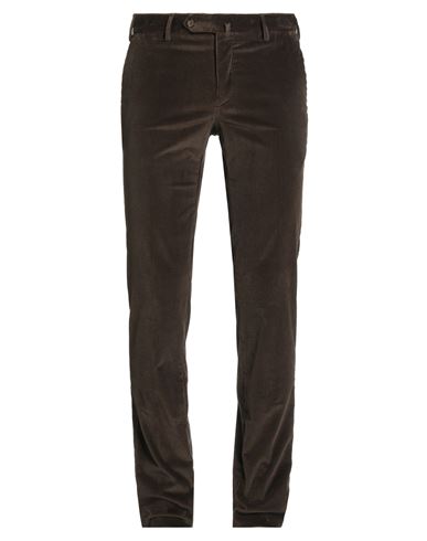 Man Pants Dark green Size 34 Cotton, Elastane