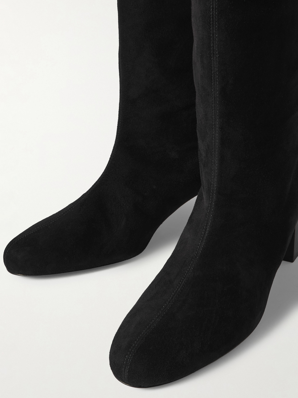 Downtown Suede Knee Boots - Black