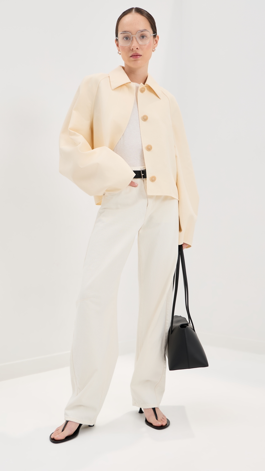 Short Mac Blouson Shirt Cream