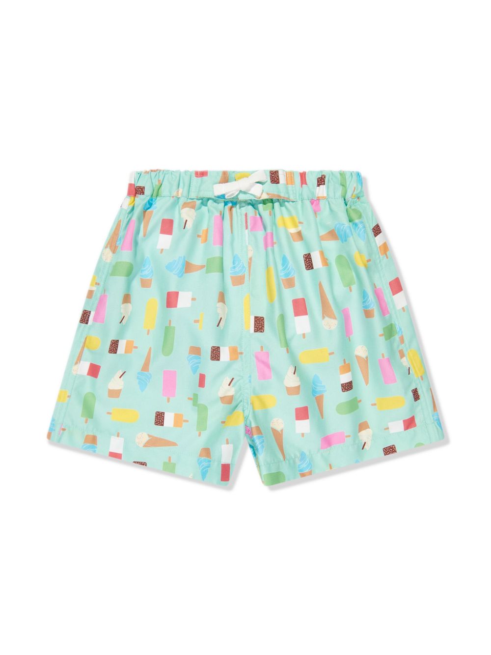 Ice cream-print swim shorts - Green