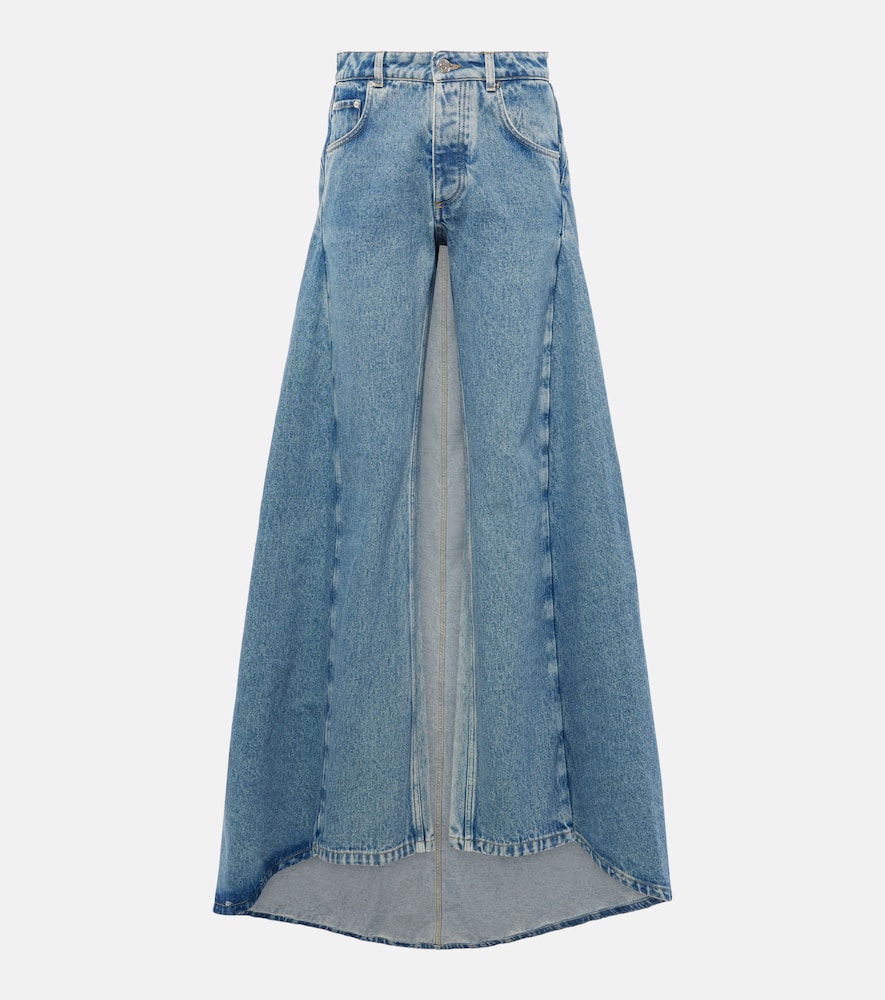 X Shayne Oliver denim maxi dress