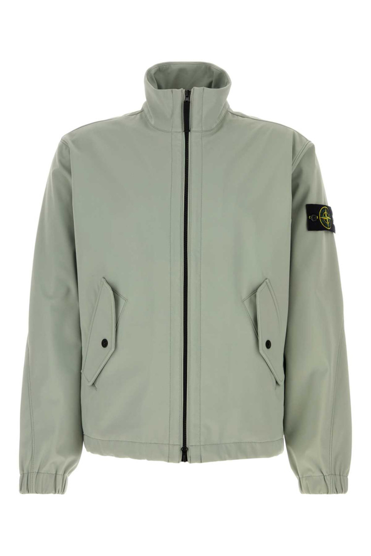 Mint Green Stretch Polyester Jacket