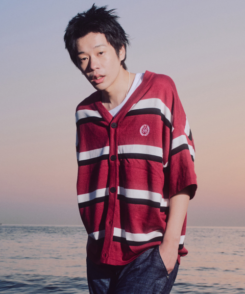 XTK144 Preppy Stripe Short Sleeve Knit Cardigan