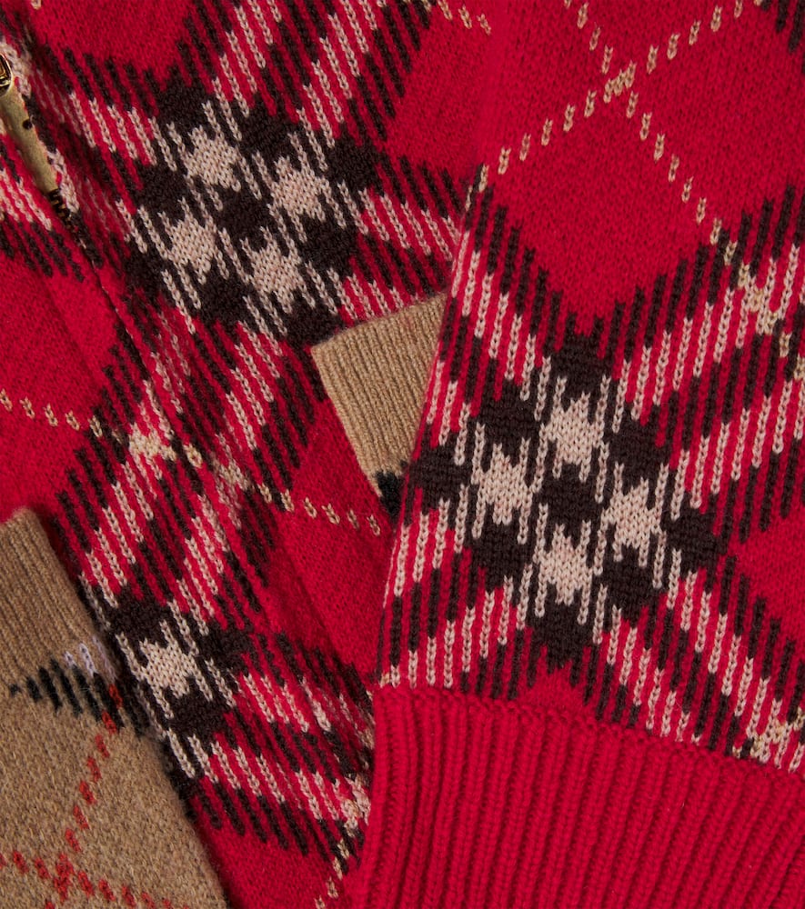 Burberry Check wool cardigan