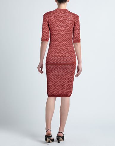 Woman Midi dress Brick red
