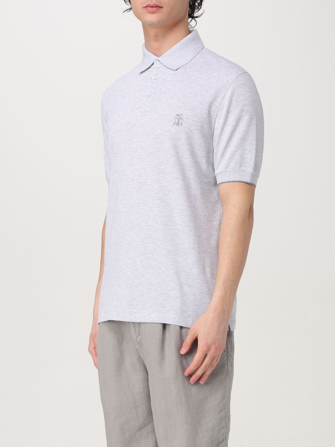 Polo Shirt Men color Grey 1