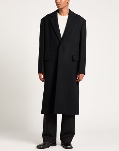 Man Coat Black Size 36 Wool, Viscose, Cotton
