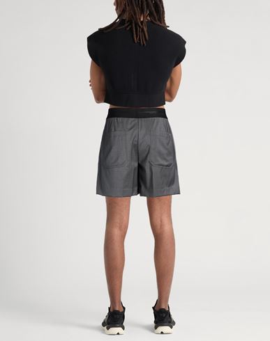 Man Shorts & Bermuda Shorts Lead Size 33 Virgin Wool