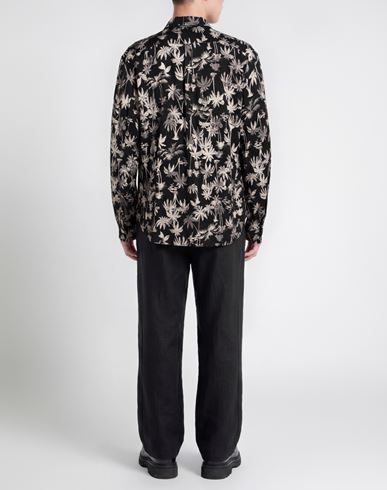 Man Shirt Black Size 36 Viscose